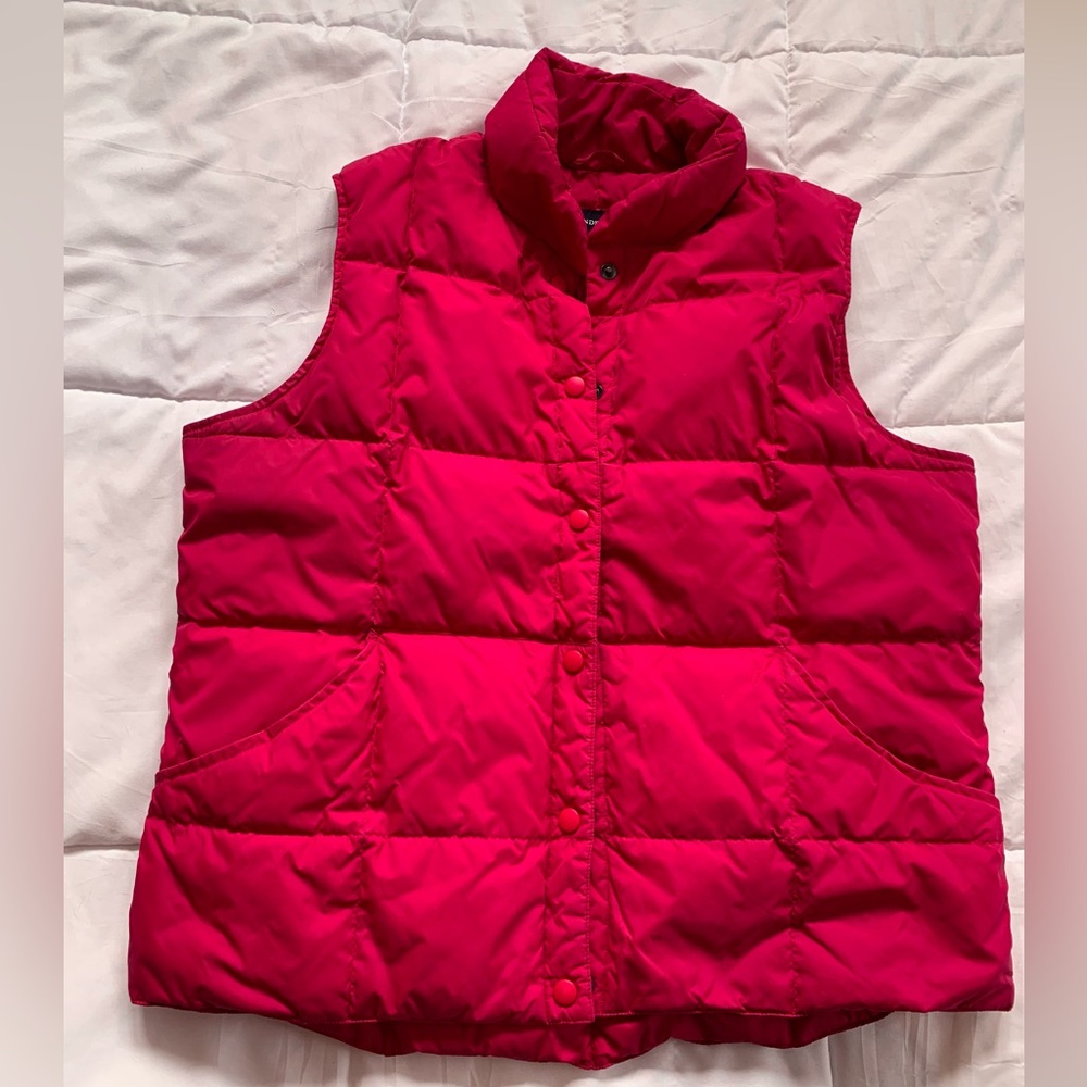 Fuschia Lands End down vest